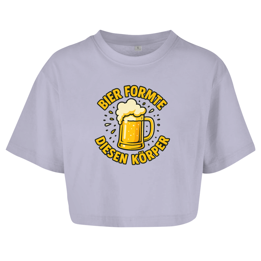 Oversize Crop Top - Bier formte diesen Körper