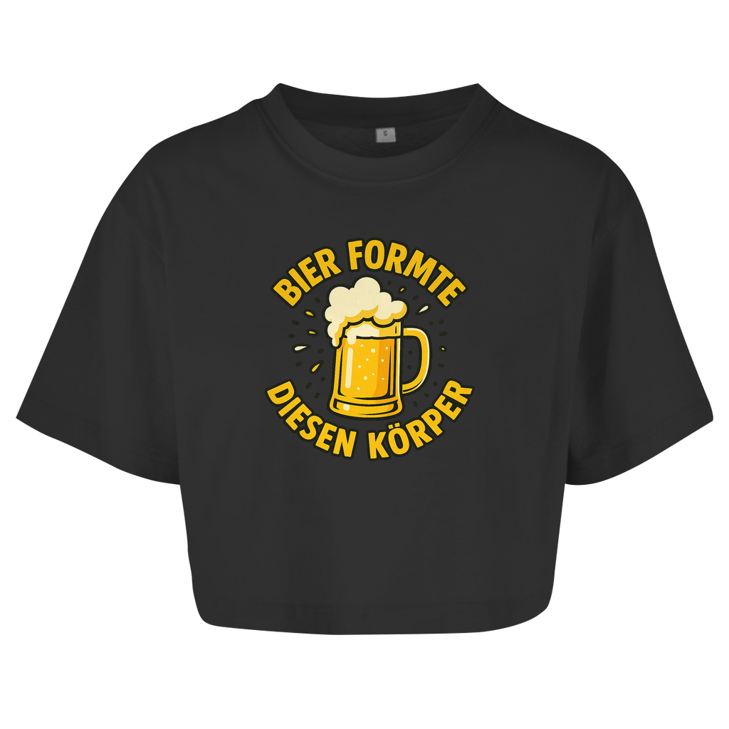 Oversize Crop Top - Bier formte diesen Körper