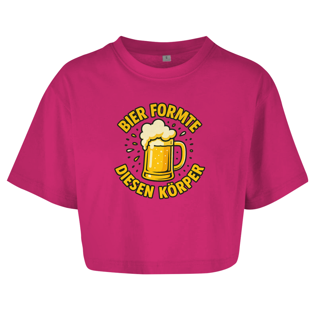 Oversize Crop Top - Bier formte diesen Körper